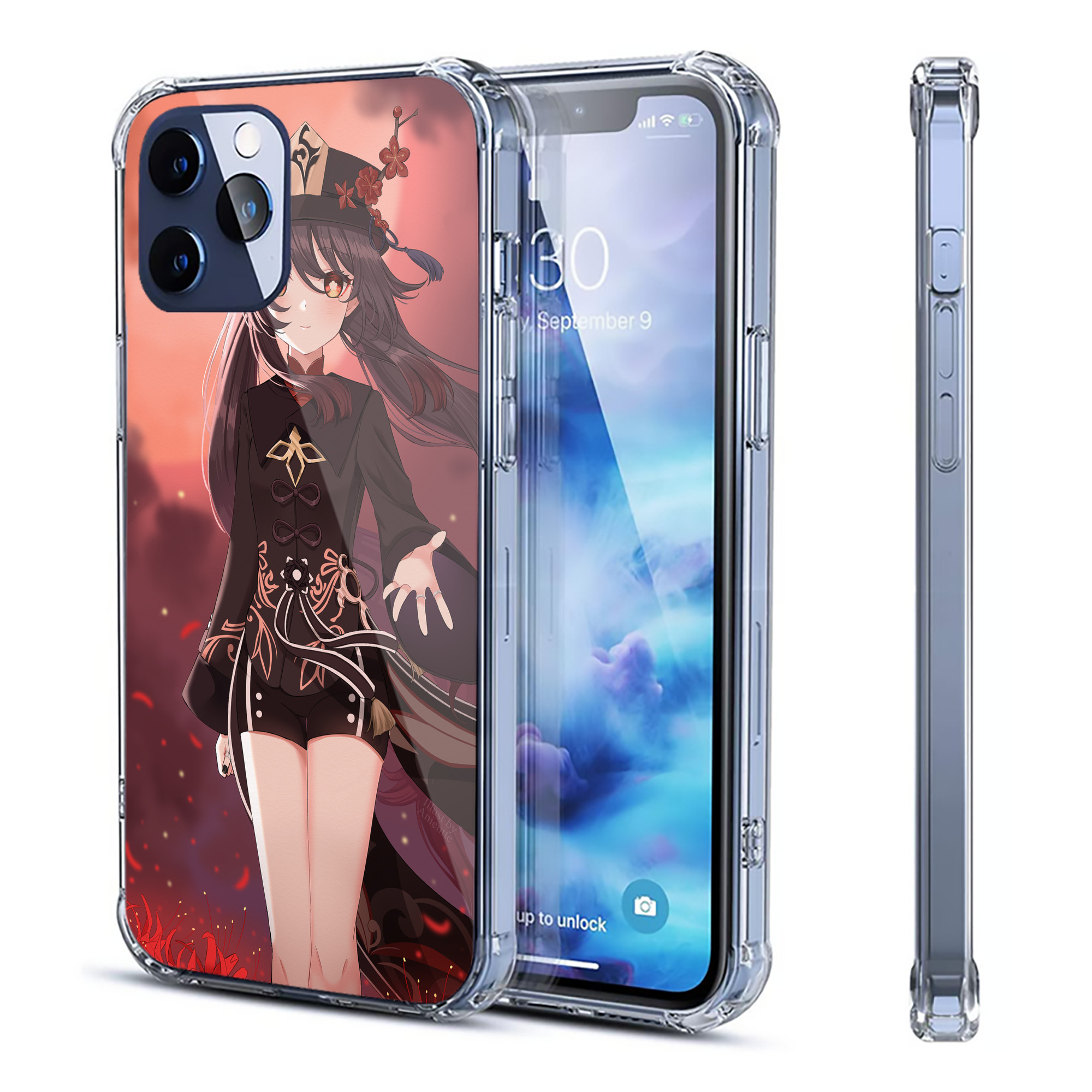 げんし神 genshin 【iPhone 12シリーズ対応】透明スマホケース（クリアソフトケース）